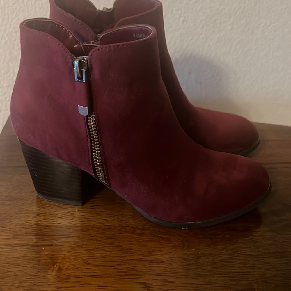 Style & Co Ankle Booties red Boots